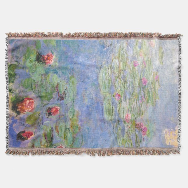 Claude Monet's Water Lilies Throw Blanket (Front)