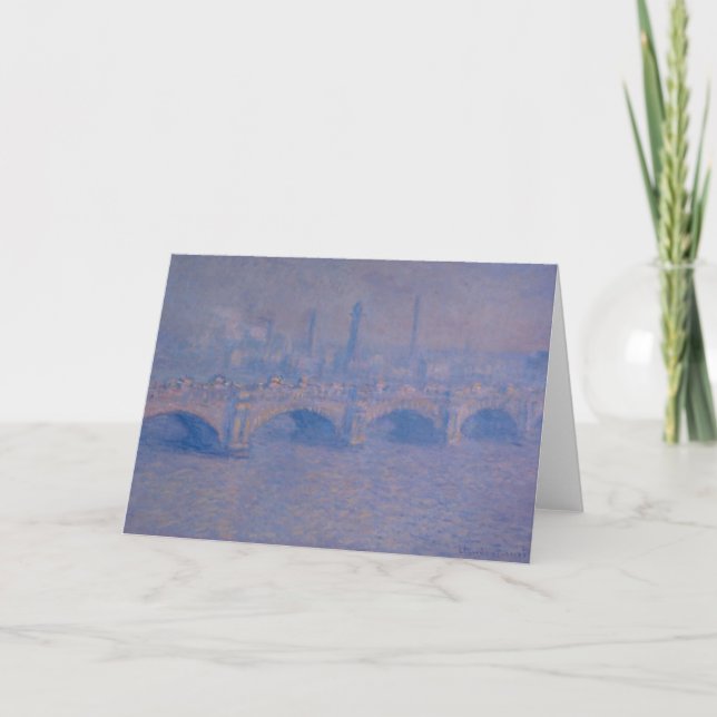 Claude Monet's Waterloo Bridge Card (Front)