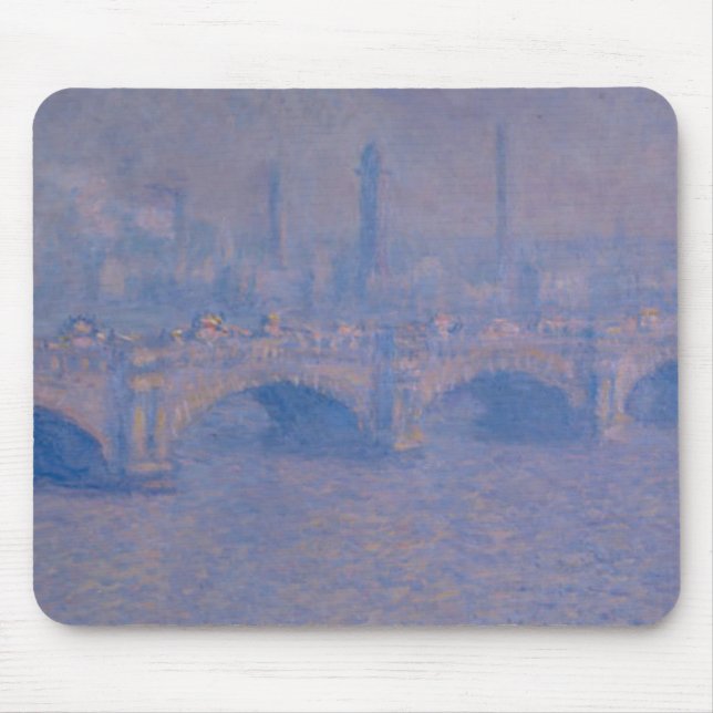 Claude Monet's Waterloo Bridge Mouse Pad (Front)