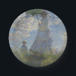 Claude Monet's Woman with a Parasol Paper Plate<br><div class="desc">Image of an 1875's painting by Claude Monet called "Woman with a Parasol - Madame Monet and Her Son"</div>