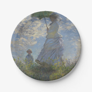 Claude Monet's Woman with a Parasol Paper Plate