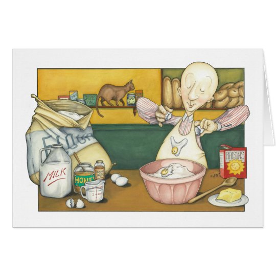 Claude the Baker making Dough Card