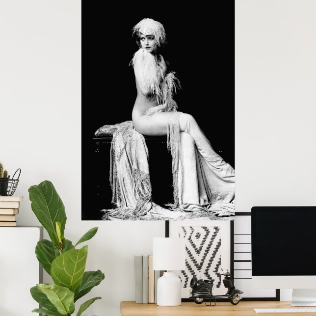 Claudia a Scantily Clad Ziegfield Theatre Girl Poster (Home Office)