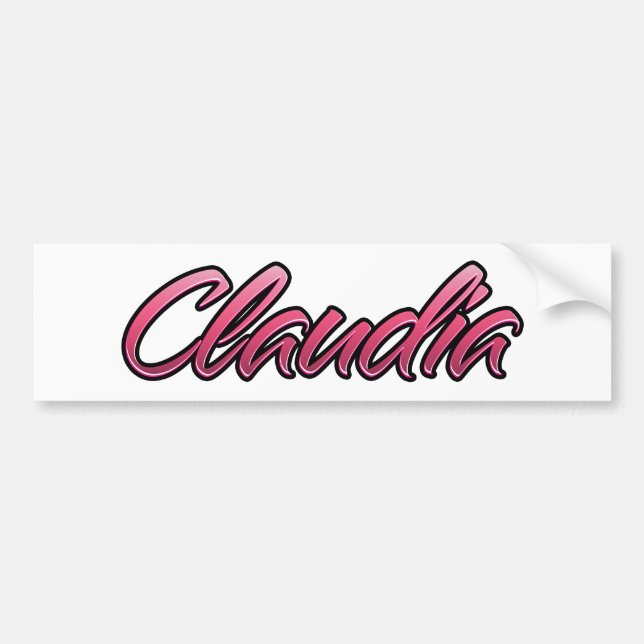 Claudia faded pink Aufkleber Sticker (Front)