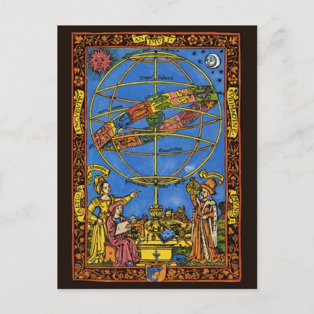 Claudius Ptolemy Astronomer, Vintage Celestial  Postcard (Front)