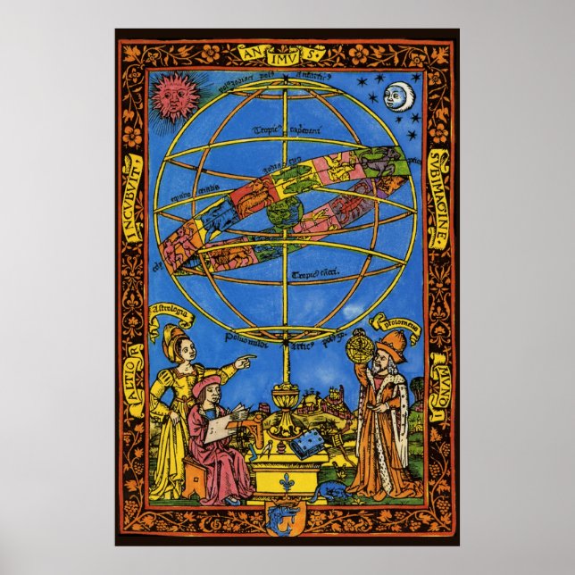 Claudius Ptolemy Astronomer, Vintage Celestial  Poster (Front)