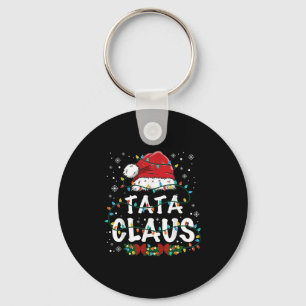 Claus Funny Christmas Lights Pajama Family Matchin Keychain