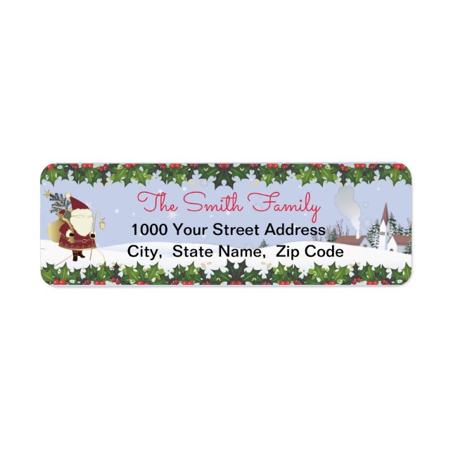 Claus is Coming to Town Return Address Label (Front)