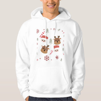 Clause Deer et santa sweat - shirt à capuche