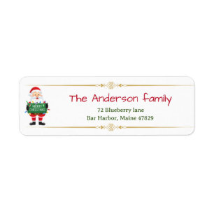 Clause Santa vintage avec l'adresse de signature C
