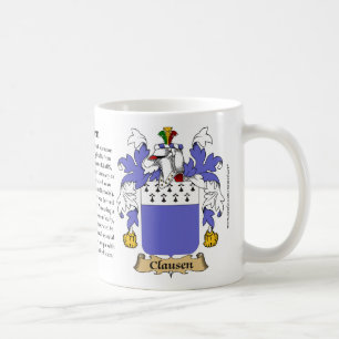 Clausen, the Origin, the Meaning and the Crest Coffee Mug