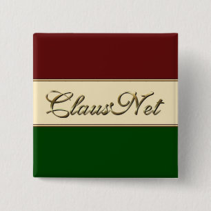 ClausNet Member 2 Inch Square Button