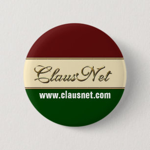 ClausNet Member button, www.clausnet.com 2 Inch Round Button