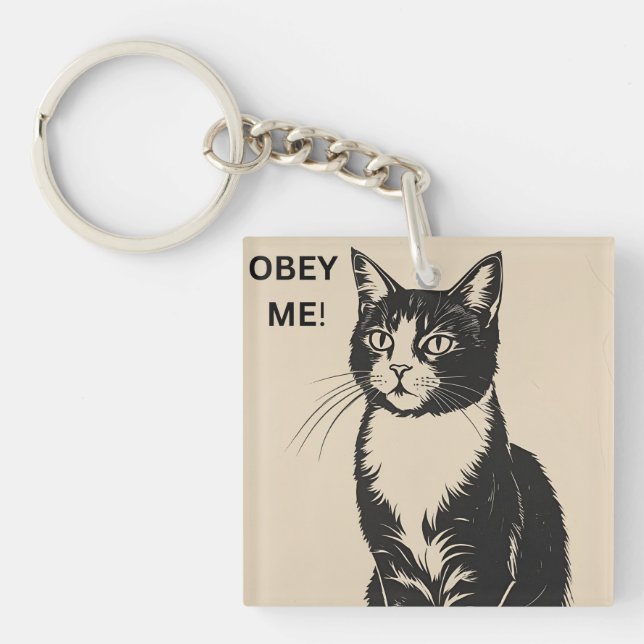 Clavier de chat "Obey Me" - Pour Feline Overlords (Devant)