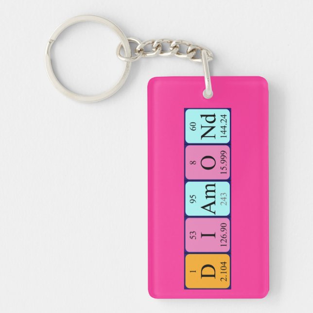 Clavier de nom de table périodique du diamant (Devant)