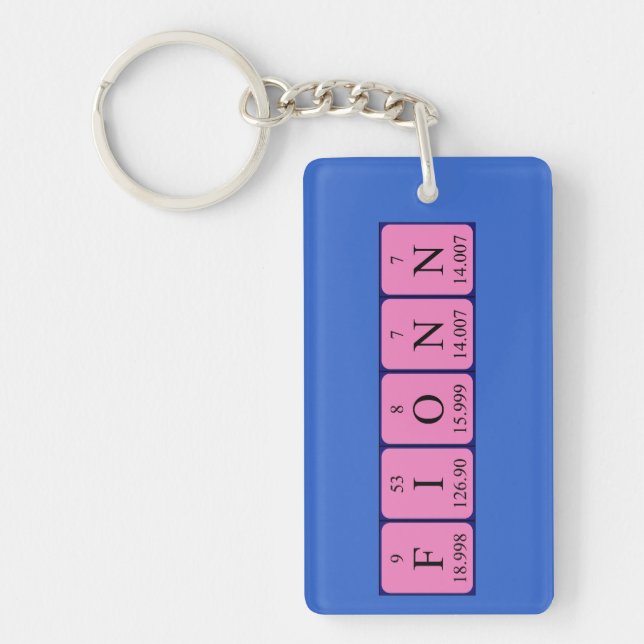Clavier de nom de table périodique Fionn (Devant)