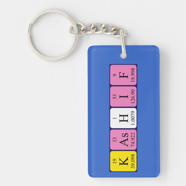 Clavier de nom de table périodique Kashif (Devant)