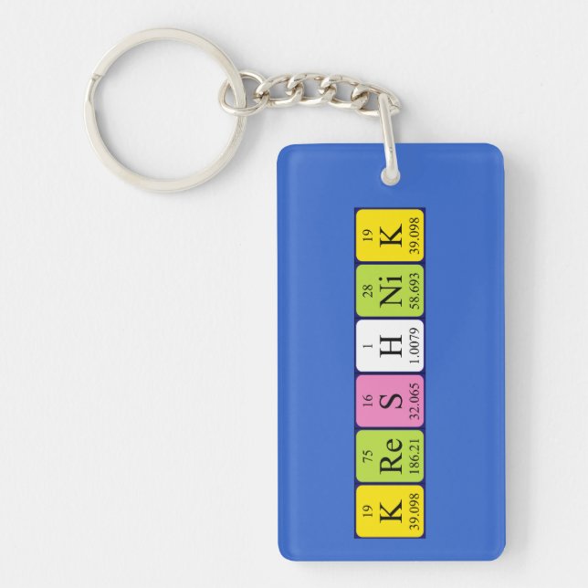 Clavier de nom de table périodique Kreshnik (Devant)