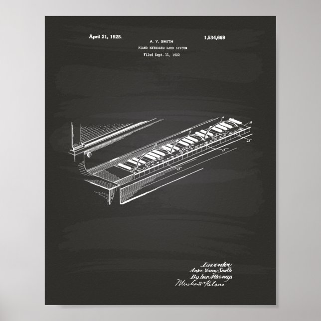 Clavier de piano 1925 Tableau de bord de l'art bre (Devant)