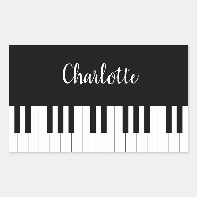 Clavier de piano, autocollant noir et blanc de (Devant)