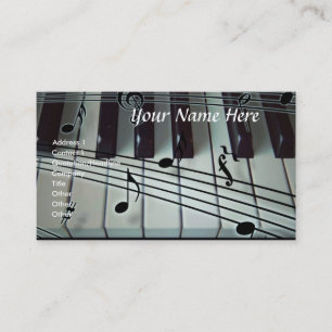 Clavier de piano et carte de visite de notes de