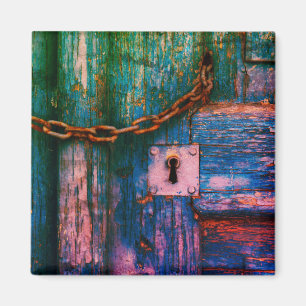 Clavier de porte en bois peint rustique aimant vin