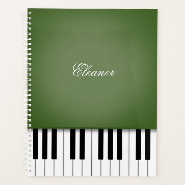 Clavier Moss Green Piano Music Customisé (Devant)