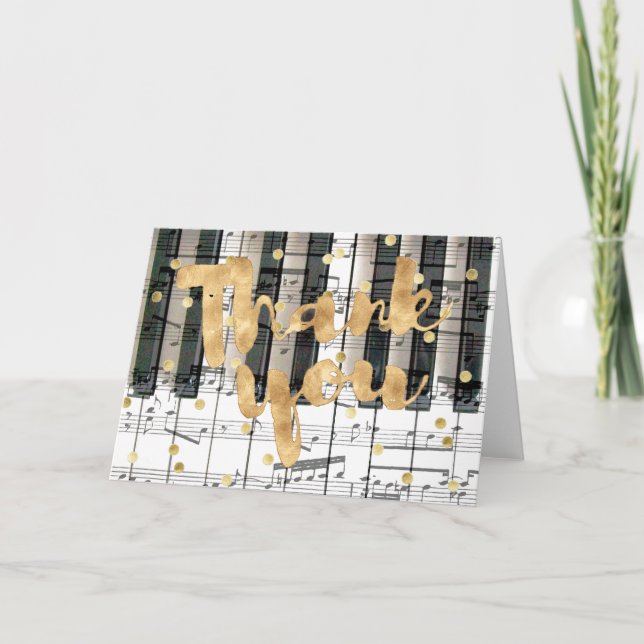 clavier piano golden merci calligraphie (Devant)