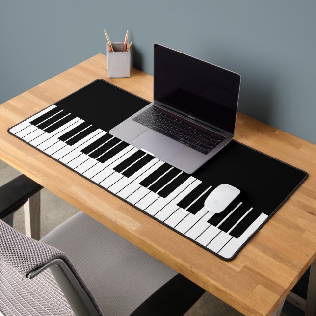 Clavier Piano Noir Moderne Personnalisé (Bureau 2)