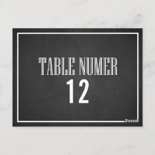 CLAVIER TYPOGRAPHIE NUMÉRO DE TABLE CARTE POSTALE
