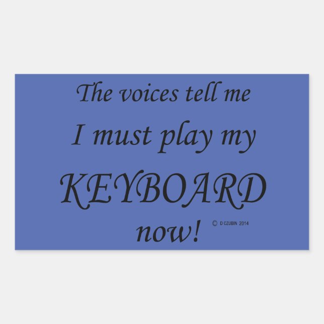Clavier Voices Dit Doit Jouer Sticker Rectangulair (Devant)