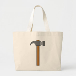 Claw Hammer Cartoon Large Tote Bag