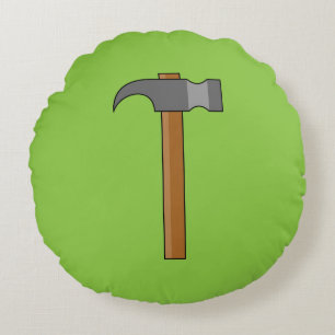 Claw Hammer Cartoon Round Pillow