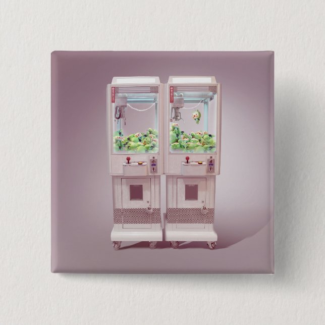 Claw Machine 2 Inch Square Button (Front)