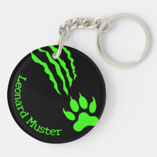 Claw predator - green  keychain