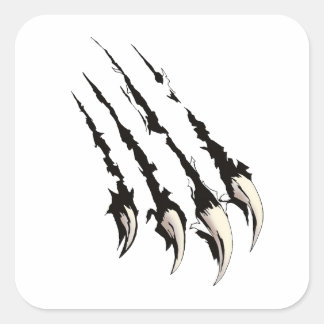 Claw Scratch - Mysterious Animal Square Sticker