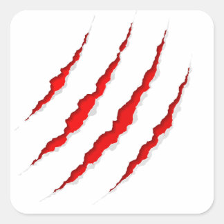 Claw Scratch - Mysterious Animal Square Sticker