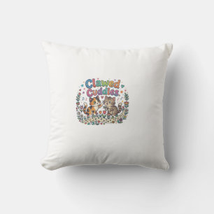 Clawed Cuddles Throw Pillow
