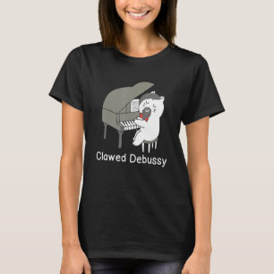 Clawed Debussy Cat Piano  Classical Music Composer T-Shirt