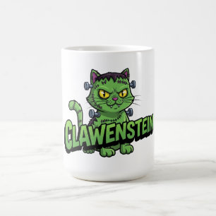 Clawenstein Green Halloween Cat Coffee Mug