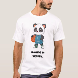 Clawing to victory-Funny Cat-Basketball T-Shirt