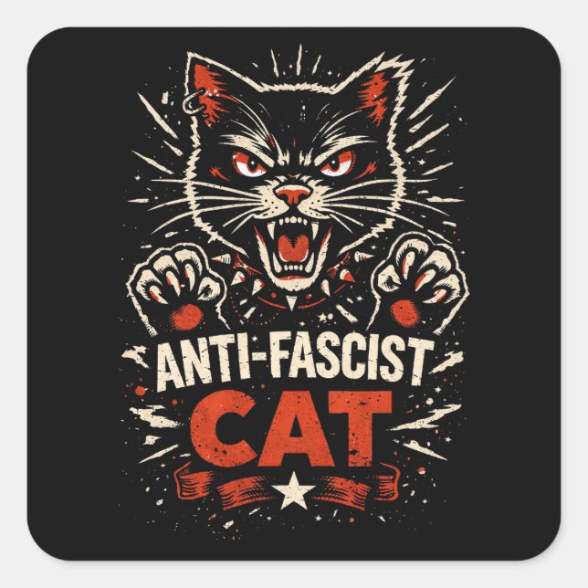 Claws of Resistance Square Sticker (Front)