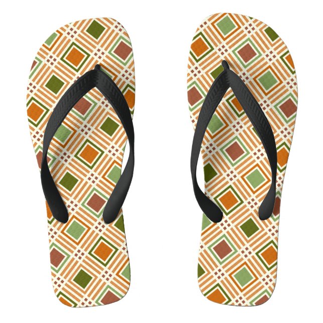 Clay Algae Pattern Flip Flops (Footbed)