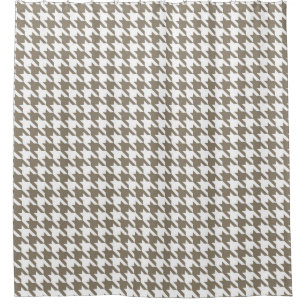 Clay and White Houndstooth Pattern