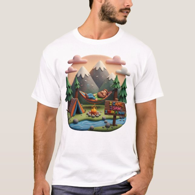 Clay Art “I Came I Saw I Took a Nap” Scene T-Shirt (Front)