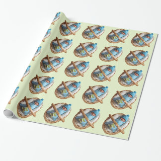 Clay Babies, Basket: Butterfly, Sculpture Wrapping Paper