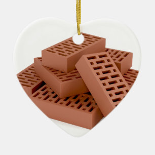Clay bricks ceramic ornament