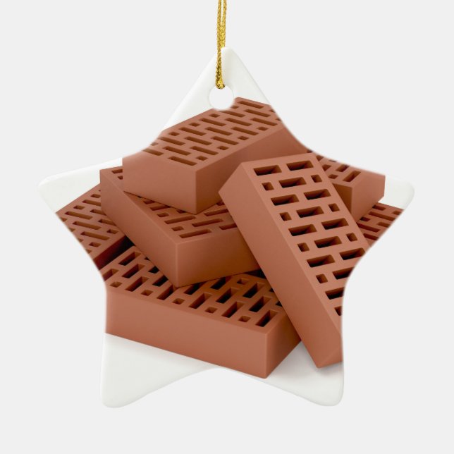 Clay bricks ceramic ornament (Front)
