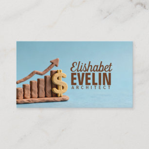 Clay-Crafted Financial Progress Business Card
