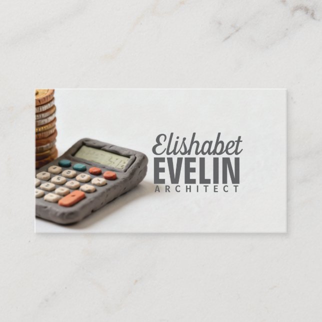 Clay-Crafted Financial Tools Business Card (Front)